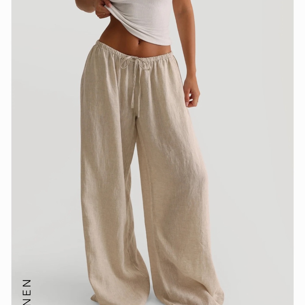 Wide Leg Linen Pants